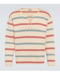 Bode - Bay Stripe Cotton Sweater - Lyst