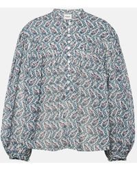 Isabel Marant - Top Salika in cotone con stampa - Lyst
