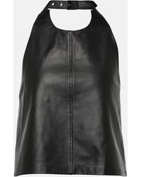Wardrobe NYC - Halterneck Leather Top - Lyst