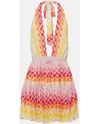 Missoni - Knitted Halterneck Minidress - Lyst