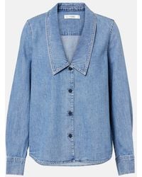 FRAME - Jeanshemd Low Collar - Lyst
