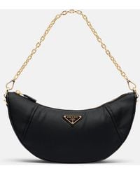 Prada - Schultertasche Demi-Lune Aus Re-Nylon - Lyst