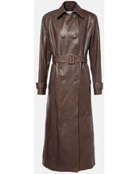 Nour Hammour - Trench-Coat Tate En Daim - Lyst
