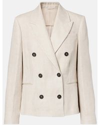 Brunello Cucinelli - Linen And Cotton Blazer - Lyst