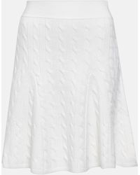 Polo Ralph Lauren - Mini-jupe en laine et soie - Lyst