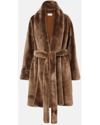 The Row - Lucja Shearling Wrap Coat - Lyst