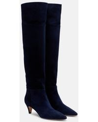 Gianvito Rossi - Elise Suede Knee-High Boots - Lyst