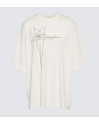 Rick Owens - X Champion® Cotton T-shirt - Lyst
