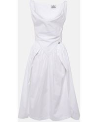 Vivienne Westwood - Sunday Gathered Cotton-Poplin Dress - Lyst