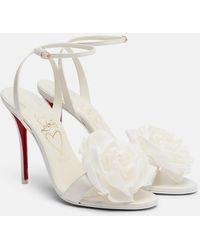 Christian Louboutin - Miss Z Flora Leather Sandals - Lyst