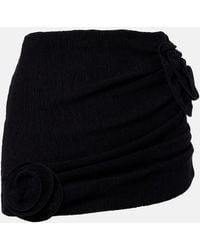 Magda Butrym - Floral-Applique Crepe Miniskirt - Lyst