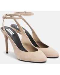 Alaïa - Decolette 90 Suede Pumps - Lyst