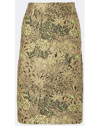 Dries Van Noten - Floral Jacquard Midi Skirt - Lyst