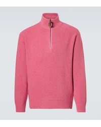 JW Anderson - Wool And Cotton Half-Zip Sweater - Lyst