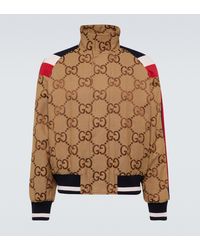 Gucci Jumbo gg Canvas Jacket in Black for Men - Lyst