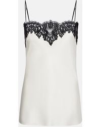 Stella McCartney - Sleeveless Lace Satin Top - Lyst