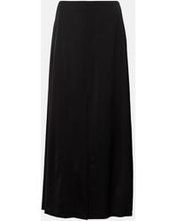 Dries Van Noten - Satin Crepe Maxi Skirt - Lyst