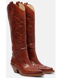Gabriela Hearst - Capitana Leather Cowboy Boots - Lyst