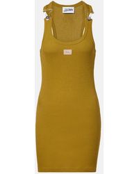 Jean Paul Gaultier - Logo Ribbed-Knit Cotton Minidress - Lyst