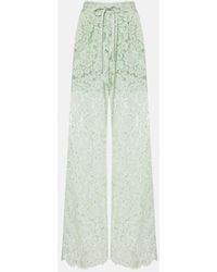 Dolce & Gabbana - Lace Wide-Leg Pants - Lyst