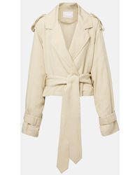 Frankie Shop - Simona Cropped Trench Coat - Lyst
