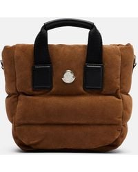 Moncler - Caradoc Micro Suede Top-Handle Bag - Lyst