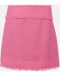 Dolce & Gabbana - Mini-jupe en tweed de laine melangee - Lyst