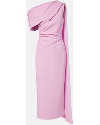 ROKSANDA - Abito Midi Maite Con Scollo Bardot - Lyst