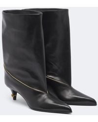 Versace - Medusa Leather Mid-Calf Boots - Lyst