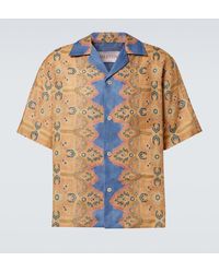 Valentino - Bedrucktes Hemd Aus Leinen - Lyst