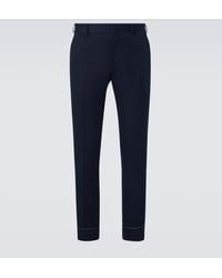 Brioni - Pienza Linen And Cotton Straight Pants - Lyst