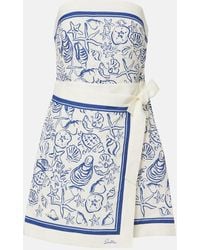 Jonathan Simkhai - Darbie Printed Linen-Blend Minidress - Lyst