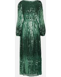 RIXO London - Coco Sequined Maxi Dress - Lyst