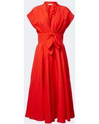 Alaïa - Belted Midi Dress - Lyst
