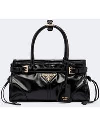 Prada - Bonnie Mini Leather Top-Handle Bag - Lyst