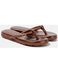 Gianvito Rossi - Fiji Leather Thong Sandals - Lyst