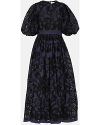 Erdem - Puff-Sleeve Broderie Anglaise Dress - Lyst