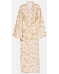 Johanna Ortiz - Bedrucktes Cover-Up Aus Leinen - Lyst