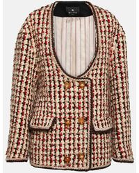 Etro - Giacca oversize in boucle di misto lana - Lyst