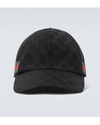 Gucci - Baseballcap Gg Web Stripe Aus Canvas - Lyst