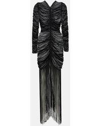 KHAITE - Guisa Fringed Silk-Blend Maxi Dress - Lyst