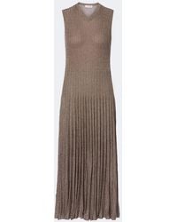 Altuzarra - Selvin Knitted Lame Pleated Midi Dress - Lyst
