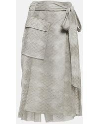 Victoria Beckham - Falda Wrap En Crepe De Seda De China - Lyst