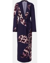 Dries Van Noten - Printed Embellished Wrap Dress - Lyst