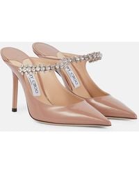 Jimmy Choo - Verzierte Mules Bing 100 Aus Lackleder - Lyst