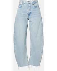FRAME - Bubble High-Rise Barrel-Leg Jeans - Lyst