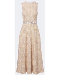 Safiyaa - Maisie Embellished Tweed Midi Dress - Lyst