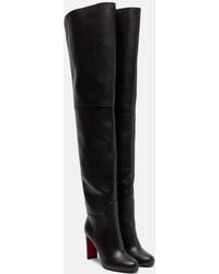 Christian Louboutin - Loo 85 Leather Over-The-Knee Boots - Lyst