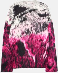 The Attico - Oversized Wool-Blend Jacquard Sweater - Lyst