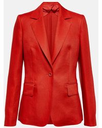 Max Mara - Alpaca Single-Breasted Linen Blazer - Lyst